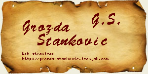 Grozda Stanković vizit kartica